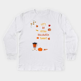 Vegan Halloween Kids Long Sleeve T-Shirt